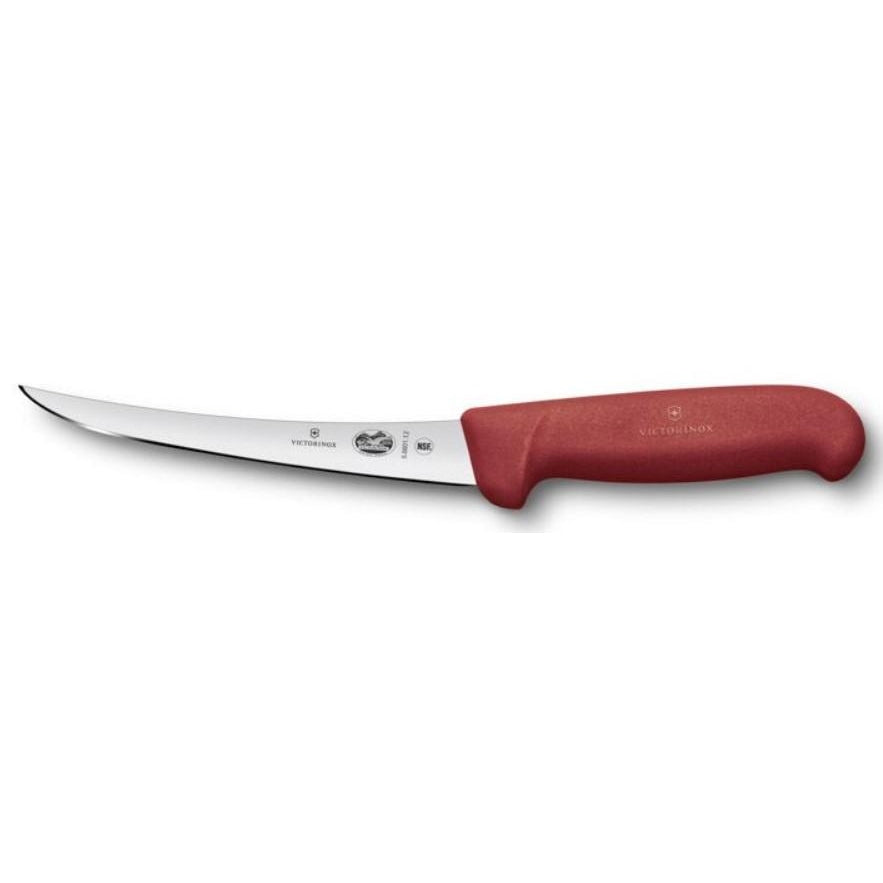 BONING KNIFE CURVED NARROW BLADE,RED,FIBROX,DIM:15 CM - Mabrook Hotel Supplies