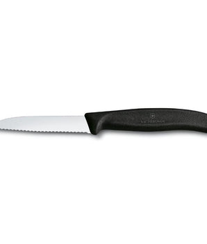 SwissClassic PARING KNIFE, WAVY, 8CM. BLACK. COUNTRY OF ORIGIN: SWITZERLAND. - Mabrook Hotel Supplies