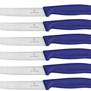 SWISS CLASSIC TABLE KNIFE SET. 6 PIECES. BLUE - Mabrook Hotel Supplies