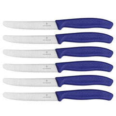 SWISS CLASSIC TABLE KNIFE SET. 6 PIECES. BLUE - Mabrook Hotel Supplies