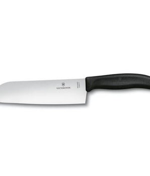 VICTORINOX SWISSCLASSIC SANTOKU KNIFE. 17CM NORMAL. BLACK. GIFT BOX. - Mabrook Hotel Supplies