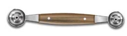 "VICTORINOX POTATO BALLER WITH 2 SCOOPS, 22 + 25MM ,. WOODEN" - Mabrook Hotel Supplies