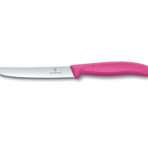 VICTORINOX TOMATO KNIFE SWISS CLASSIC WAVY PINK - 11 CM - Mabrook Hotel Supplies