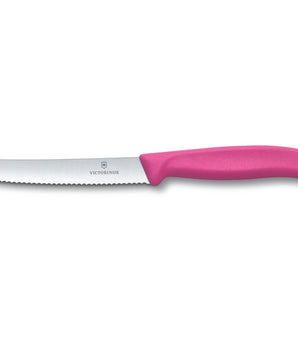 VICTORINOX TOMATO KNIFE SWISS CLASSIC WAVY PINK - 11 CM - Mabrook Hotel Supplies