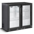 Double Door Black Back Bar Cooler. - Mabrook Hotel Supplies