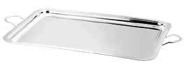 S/S RECTANGULAR SERVICE TRAY (WITH HANDLE) DIM: L69Xw42.5cm; - Mabrook Hotel Supplies