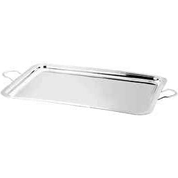 S/S RECTANGULAR SERVICE TRAY (WITH HANDLE) DIM: L69Xw42.5cm; - Mabrook Hotel Supplies