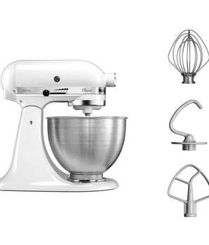 KitchenAid CLASSIC 4.3 L Tilt-Head Stand Mixer - White - Mabrook Hotel Supplies