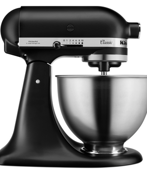 KitchenAid CLASSIC 4.3 L Tilt-Head Stand Mixer - Matt Black - Mabrook Hotel Supplies