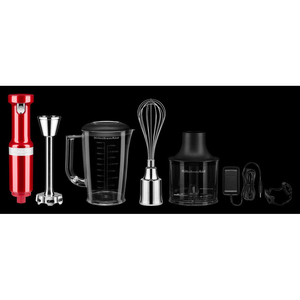 KITCHENAID CORDLESS HAND BLENDER WITH ACCESSORIES - CANDY APPLE - Mabrook Hotel Supplies