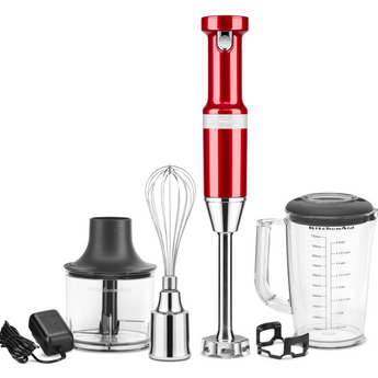 KITCHENAID CORDLESS HAND BLENDER WITH ACCESSORIES - CANDY APPLE - Mabrook Hotel Supplies