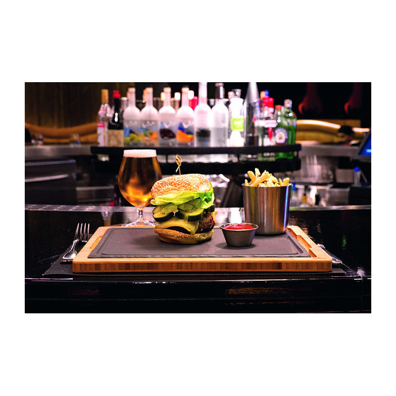 REVOL STEAK PLATE 33X24CM - BASALT - Mabrook Hotel Supplies