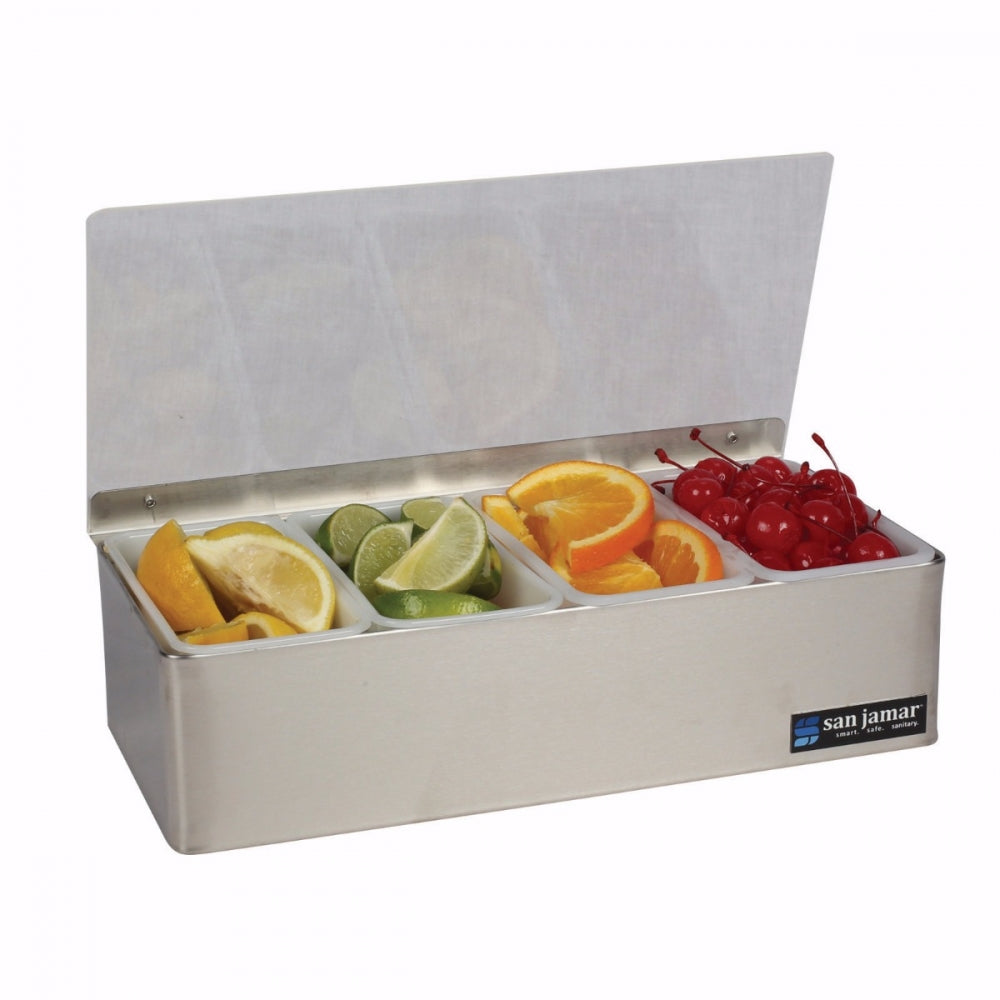 SAN JAMAR NON-CHILLED GARNISH TRAYS 4 COMPARTMENTS - Mabrook Hotel Supplies