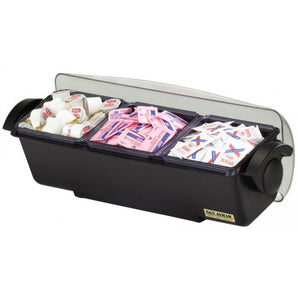 SAN JAMAR CONDIMENT AND GARNISH TRAY 3 COMPARTMENTS - Mabrook Hotel Supplies