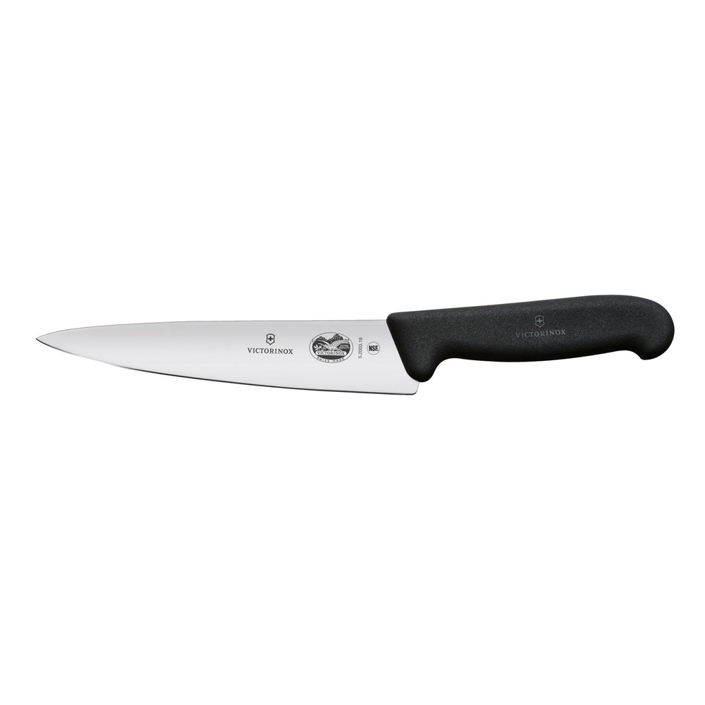 VICTORINOX KITCHEN & CARVING KNIFE, FIBROX - BLACK - Mabrook Hotel Supplies
