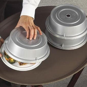 CAMBRO CAMWEAR ROUND PLATE COVER - SILVER METALIC - Mabrook Hotel Supplies
