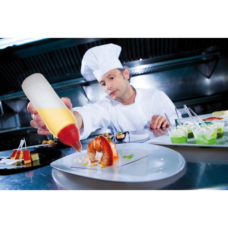 NON DRIP YELLOW 50 CL./ 17OZ SAUCE DISPENSER - Mabrook Hotel Supplies