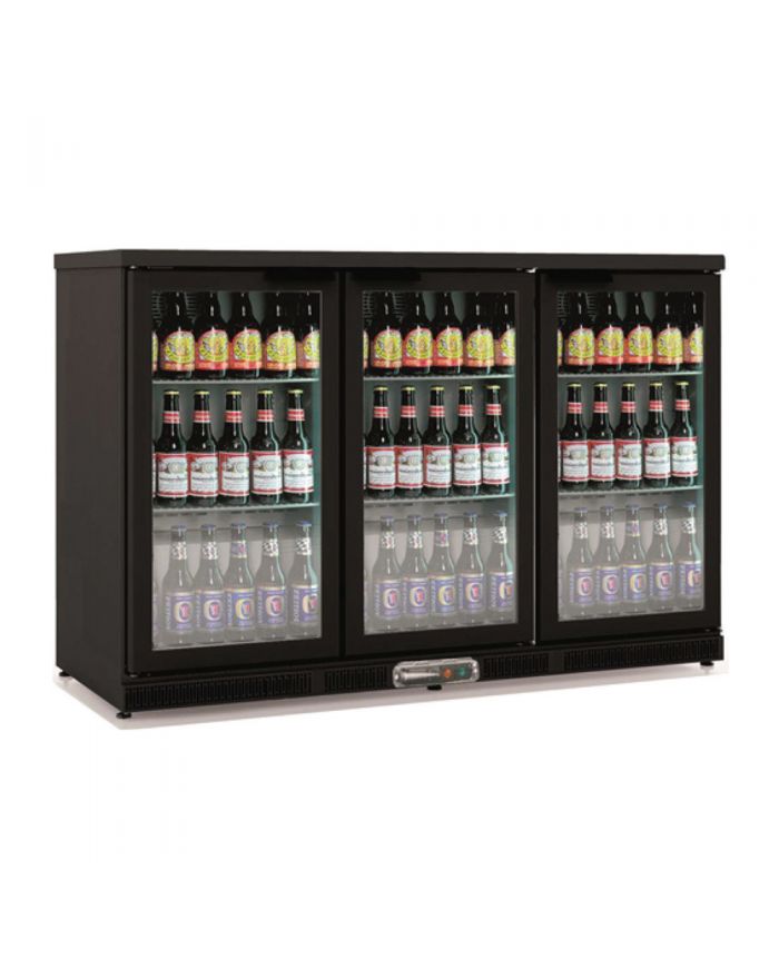3 DOORS BACK-BAR DISPLAY COOLER WITH 2 SHELVES - Mabrook Hotel Supplies