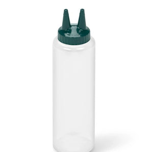 TWIN TIP SQUEEZE BOTTLE WITH COLOR TOP, 12 OZ - Mabrook Hotel Supplies