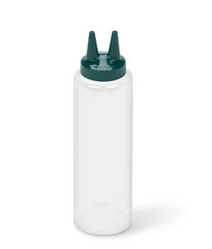 TWIN TIP SQUEEZE BOTTLE WITH COLOR TOP, 12 OZ - Mabrook Hotel Supplies