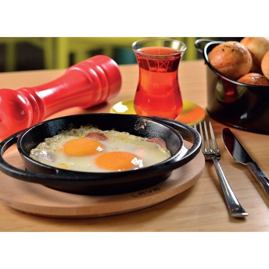 LAVA ROUND DISH AND WOODEN PLATTER - š?16 CM - Mabrook Hotel Supplies