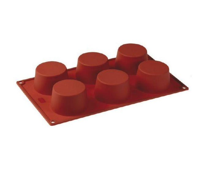 PAVONI MULTI-PORTION 6 CAVITIES CUPCAKE SILICON MOULD - Mabrook Hotel Supplies