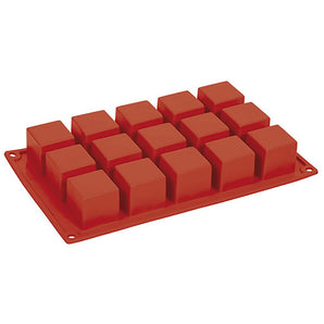 PAVONI MULTI-PORTION CUBE 15 CAVITIES SILICON MOULD - Mabrook Hotel Supplies