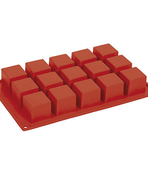 PAVONI MULTI-PORTION CUBE 15 CAVITIES SILICON MOULD - Mabrook Hotel Supplies