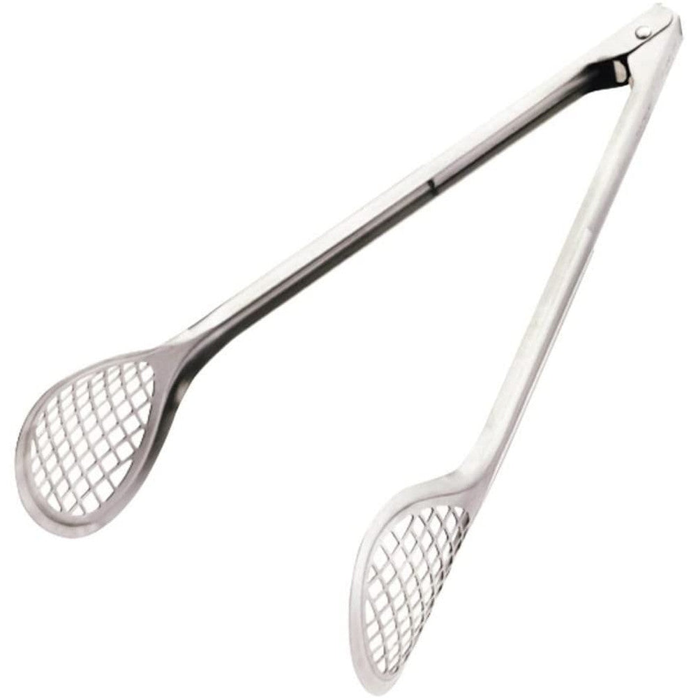 GRILL/FRY TONGS STAINLESS STEEL - 30 CM - Mabrook Hotel Supplies