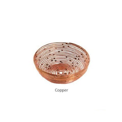 WIRED BREAD BASKET SHINY CHROME - 16 CM - Mabrook Hotel Supplies