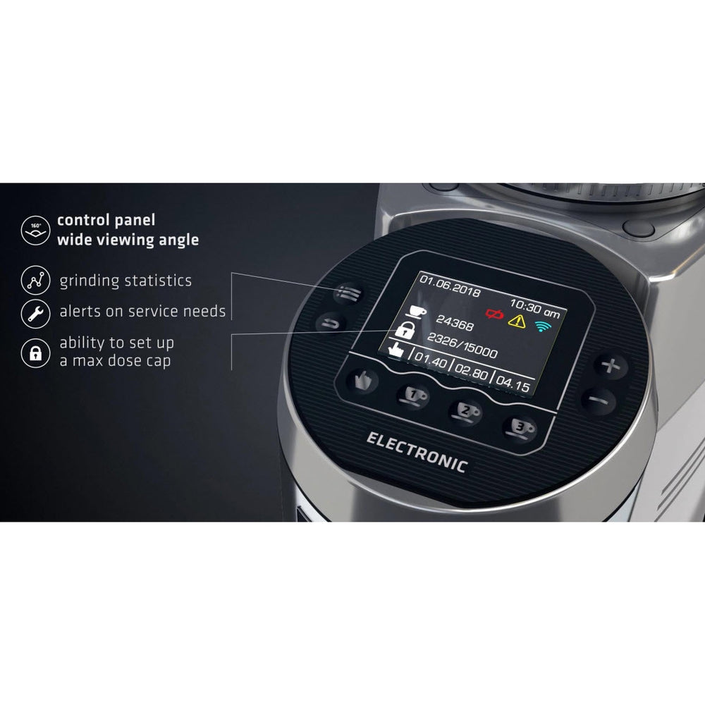 Mazzer Robur S Electronic Black Espresso Grinder. - Mabrook Hotel Supplies