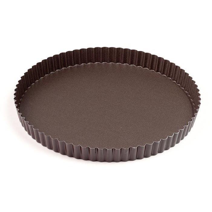 GOBEL FLUTED ROUND TART MOULD FIXED BOTTOM - 20 CM - Mabrook Hotel Supplies