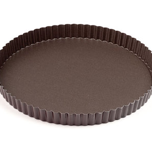 GOBEL FLUTED ROUND TART MOULD FIXED BOTTOM - 20 CM - Mabrook Hotel Supplies