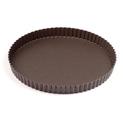 GOBEL FLUTED ROUND TART MOULD FIXED BOTTOM - 20 CM - Mabrook Hotel Supplies