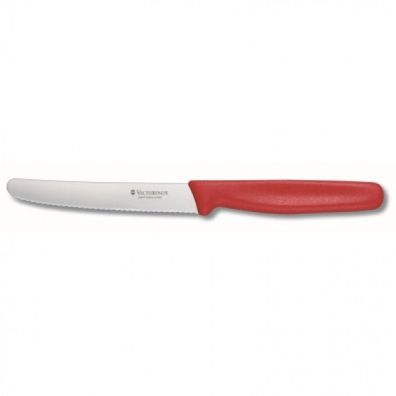 VICTORINOX TOMATO KNIFE SWISS CLASSIC WAVY RED - 11 CM - Mabrook Hotel Supplies