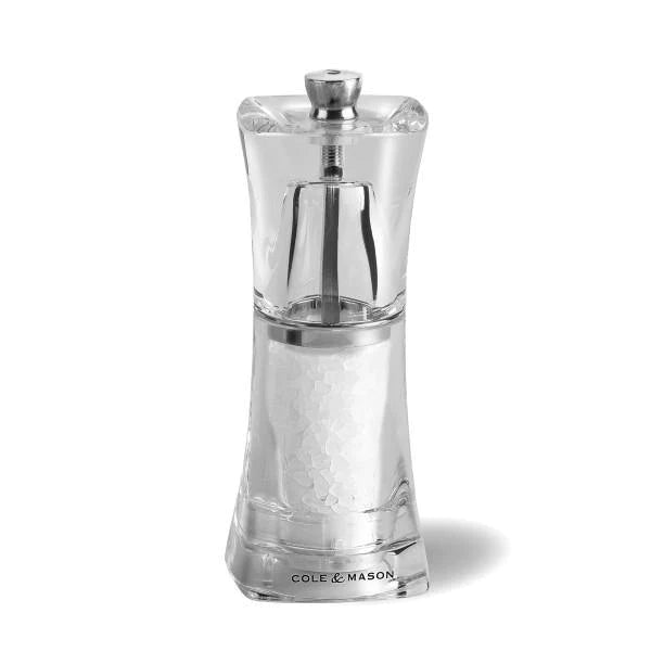 DKB CRYSTAL SALT & PEPPER MILLS 125MM - Mabrook Hotel Supplies