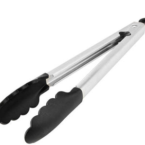 TONG SILICONE WITH TPR, COLOR: BLACK, DIM.: 22.9 CM - Mabrook Hotel Supplies
