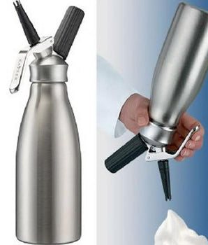 CREAM WHIPPER, STAINLESS STEEL HEAD AND BODY - 1 LITER - Mabrook Hotel Supplies