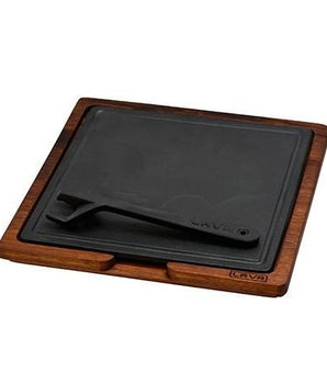 IROKO WOODEN PLATTER & CAST IRON HOT PLATE - Mabrook Hotel Supplies