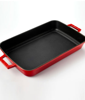 LAVA RECTANGULAR DISH 26X40 CM - RED - Mabrook Hotel Supplies