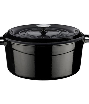 LAVA ROUND CASSEROLE BLACK- 32 CM - Mabrook Hotel Supplies