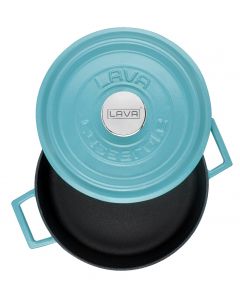 LAVA ROUND CASSEROLE - TURQUOISE - Mabrook Hotel Supplies