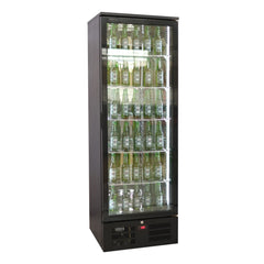 Single Door Black Upright Display Cooler - Mabrook Hotel Supplies