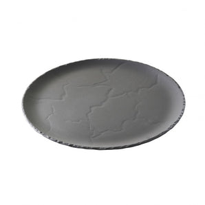 REVOL BASALT ROUND PLATE BLACK,MATT SLATE STYLE - 20 CM - Mabrook Hotel Supplies