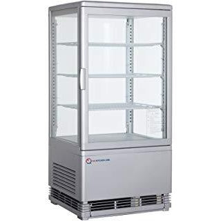 Flat Glass Door Silver Display Cooler. - Mabrook Hotel Supplies
