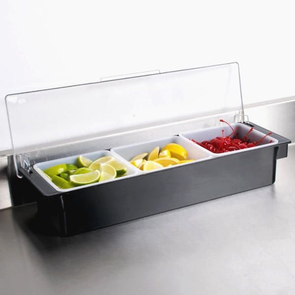 CONDIMENT DISPENSER 3 COMPARTMENTS - Mabrook Hotel Supplies