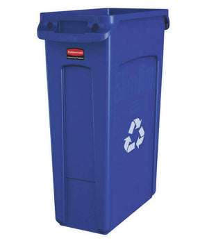 RUBBERMAID VENTED SLIM JIM® RECYCLING 23 GAL BLUE - Mabrook Hotel Supplies