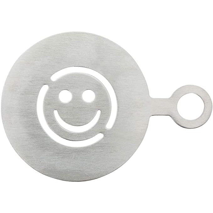 COFFEE STENCIL (85MM) - SMILEY FACE - Mabrook Hotel Supplies
