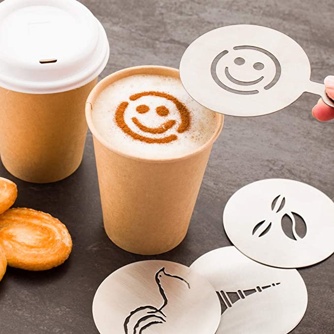 COFFEE STENCIL (85MM) - SMILEY FACE - Mabrook Hotel Supplies