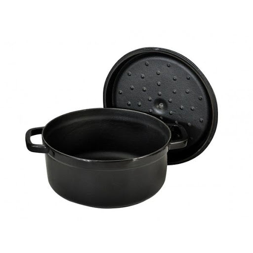 LAVA ROUND CASSEROLE BLACK- 32 CM - Mabrook Hotel Supplies